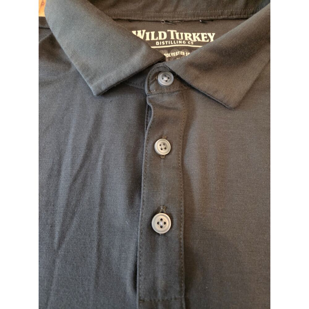 Wild Turkey Distilling Co. Russell’s Reserve Polo Shirt – Charcoal Gray Men's XL - Picture 3 of 7